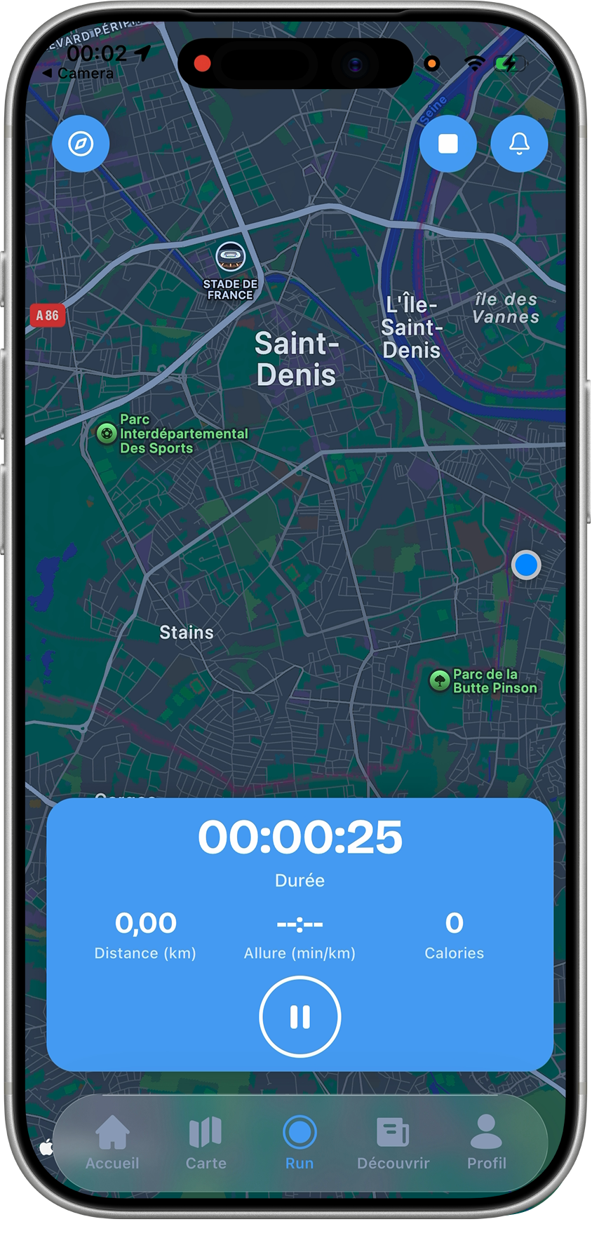 Runly app screenshots: Run
